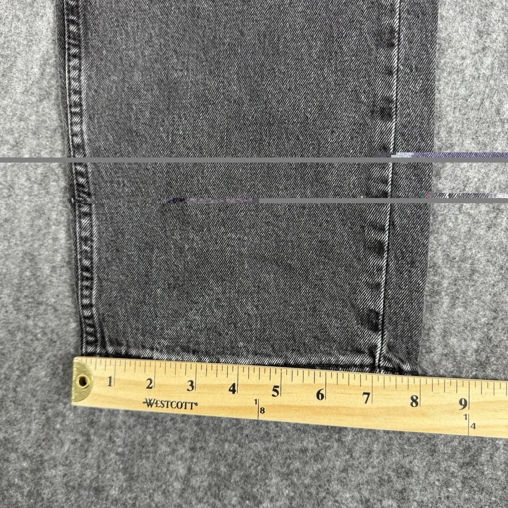 Levi's 505 Men's Jeans 36x32 Gray Black Regular Fit Stretch Denim